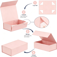 Boîte à robe CMS en carton rigide pliable, recyclable, avec logo UV personnalisé, fermeture magnétique, emballage en papier vide de luxe