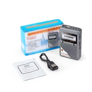 Radio Portátil Pequeña T-6623 1 Mini, Radio Portátil de 4 Bandas AM/FM/SW1-2 con Batería, Compatible con USB/Tarjeta SD - Product Image 5