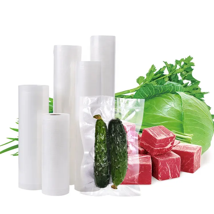 Saco selador a vácuo transparente reutilizável, selador de embalagens de alimentos, saco de plástico