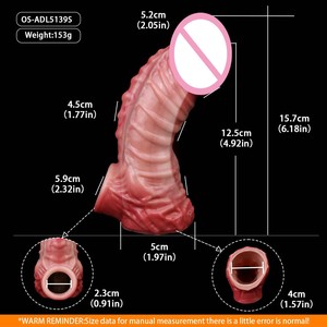 Fundas realistas para pene con textura de piel gruesa, extensor de pene con cubierta para testículos, para mayor placer sexual en pareja y retraso en la eyaculación. Condones. - Product Image 5