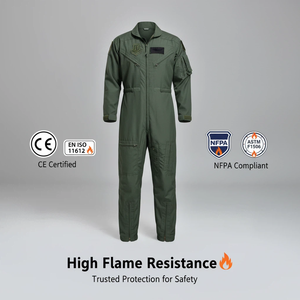 Combinaison de pilote en coton léger Vêtements de sécurité aérienne résistants aux flammes Combinaisons volantes de conception FR - Product Image 3