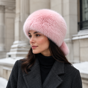 Gorro Ushanka ruso de piel sintética para mujer al por mayor, gorro de aviador de felpa cálido para invierno con orejeras, gorro Lei Feng de piel sintética - Product Image 3