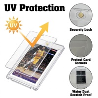 Vente en gros de porte-cartes magnétiques ultra-transparents 35PT One Touch pour cartes sportives, protection UV, étuis pour cartes à collectionner 55PT 75PT 100PT