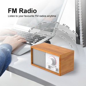 2025 Altavoz Bluetooth <span class=keywords><strong>de</strong></span> madera <span class=keywords><strong>de</strong></span> estilo Vintage exclusivo BT Radio FM Música maravillosa Altavoz inalámbrico FM AM SW Radio auxiliar - Product Image 6