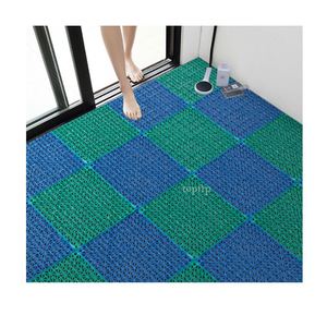 Tapis en PVC hydrophobe antidérapant bricolage conception creuse pour ménage salle de bain cuisine revêtement de sol en vinyle résistant à l'usure clic facile - Product Image 3