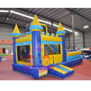 Oferta Especial: <span class=keywords><strong>Castillo</strong></span> Hinchable Clásico Azul y Amarillo, Combo Comercial de PVC con Tobogán para Alquiler en Fiestas - Product Image 4