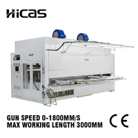 HICAS Machine de peinture par pulvérisation de porte d'armoire en bois 5 axes CNC pulvérisateur automatique pour peinture à base d'eau UV PU