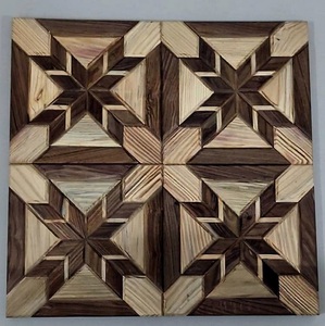 Baldosas de madera natural con patrones geométricos, hechas de sheesham y pino, para decoración elegante de pisos, paredes y renovación de interiores. - Product Image 1