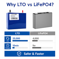 Batterie LTO DZ 2.3V 10A 20Ah 30A, cellule au lithium titanate, sécurité opérationnelle aux très basses températures, sans dérive thermique, stockage solaire
