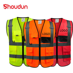 Lot de <span class=keywords><strong>10</strong></span> gilets de sécurité réfléchissants haute visibilité pour travaux routiers, course à pied, géomètres et agents de sécurité, vêtements de sécurité à fermetures éclair - Product Image 2