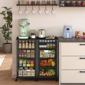 Carro <span class=keywords><strong>de</strong></span> almacenamiento <span class=keywords><strong>de</strong></span> frutas y verduras <span class=keywords><strong>de</strong></span> 4 niveles, organizador <span class=keywords><strong>de</strong></span> cocina <span class=keywords><strong>con</strong></span> <span class=keywords><strong>ruedas</strong></span>, parte superior <span class=keywords><strong>de</strong></span> <span class=keywords><strong>madera</strong></span>, alambre <span class=keywords><strong>de</strong></span> Metal, soporte para frutas y verduras <span class=keywords><strong>con</strong></span> cajones - Product Image 4