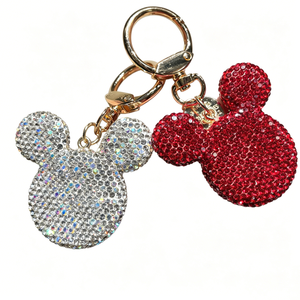 <span class=keywords><strong>Llavero</strong></span> de moda con cabeza de ratón de diamantes de imitación, bonito colgante Kawaii para coche, decoración para bolso o mochila, regalo para mujer, venta al por mayor - Product Image 3