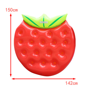 Flotteur <span class=keywords><strong>de</strong></span> piscine gonflable en PVC portable <span class=keywords><strong>de</strong></span> 142 cm en forme <span class=keywords><strong>de</strong></span> fraise, chaise longue aquatique pour adultes, <span class=keywords><strong>coussin</strong></span> d'air flottant pour les loisirs et les divertissements - Product Image 5