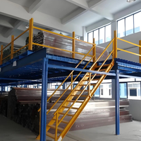 Plateforme en acier Q235 soudée, intégrée pour entrepôt et bureau, avec escalier et garde-corps