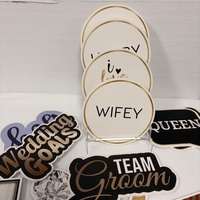Accessoires pour photomaton, kit de mariage en PVC, toile de fond néon, décoration de fête d'anniversaire, bâton à selfie, lot en vrac, thèmes