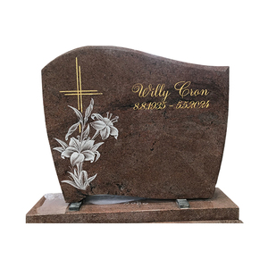 Groothandel Granieten Grafstenen En Monumenten Marmer Grafsteen Marmer Baby Graf Grafstenen Met Bloem Prijzen - Product Image 3