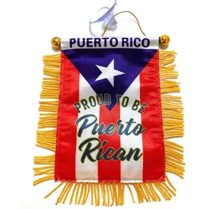 Banderas de Puerto Rico para coches, calcomanías adhesivas de calidad de Puerto Rico, pequeñas, mini pancarta