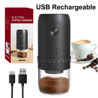 Moulin à café rechargeable en céramique avec 40 réglages de mouture, idéal pour la maison, le bureau et les voyages, avec arrêt automatique