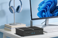 PC Industrial sin Ventilador i5-4200U 6xRS232 DB9 COM 2xIntel i225-V Gigabit LAN DDR3 SSD/HDD Computadora Integrada para Automatización