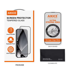 Aikice 2.5D Bảo hiểm đầy đủ mạ điện Tempered Glass bảo vệ màn hình chịu mài mòn cho iphone17 không khí 17 Pro Max điện thoại di động - Product Image 1