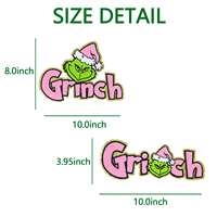Patchs en chenille personnalisés à la mode, patchs d'animaux mignons de Noël, grand logo de designer pour vêtements, à repasser