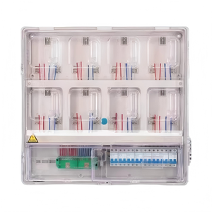 Caja de Medición Eléctrica Monofásica de 8 Vías para PC con Candado, Gabinete de Distribución de 8 Módulos con Clasificación IP45 para Uso en Interiores - Product Image 1