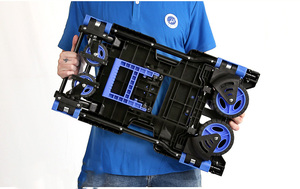 Chariot utilitaire pliable à 4 roues, cadre en aluminium et acier, capacité de charge maximale de 137 kg, OEM personnalisé disponible pour l'extérieur - Product Image 4