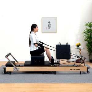 Alta calidad Pilates Reformer plegable Pilates cama de entrenamiento Fitness ejercicio estiramiento equipo máquina madera plegable Yoga hogar - Product Image 2