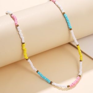 Collar de Cuentas de Colores, Estilo Bohemio Multicolor, Gargantilla, Joyería, Regalo, Origen Yiwu ZXS0032 1 - Product Image 2