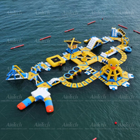 Grand canard jaune flottant parc aquatique gonflable parc aquatique Spalsh terrain de jeu de rebond parcours d'obstacles d'eau gonflable à vendre