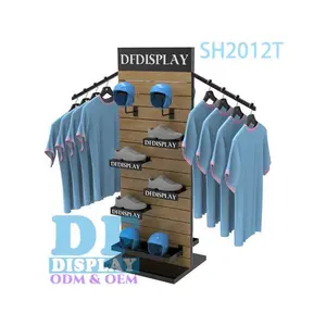 Custom wooden T Shirt Clothing Rack for Boutique Clothing Racks Garment Display Racks for Clothing Store Display Stands