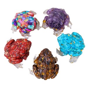 คางคกเรซินกรวดคริสตัลธรรมชาติสำหรับตกแต่งบ้านงานฝีมือทำจากเรซิน - Product Image 5