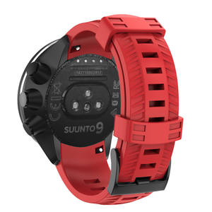 สายนาฬิกาข้อมือซูนโต <span class=keywords><strong>9</strong></span> สปอร์ต สมาร์ทวอทช์ ลายยางรถยนต์ สายซิลิโคนแบบหัวเข็มขัด ดีไซน์แบบสปอร์ต ลูป สีดำ/ขาว/แดง สำหรับนาฬิกาซูนโต <span class=keywords><strong>9</strong></span> - Product Image 3