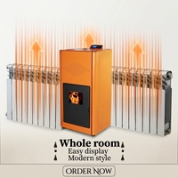 Chaudière à granulés hydroélectriques moderne, écologique et durable PG-300, alimentation automatique, poêle hydronique à biomasse bois, radiateur pour maison et villa