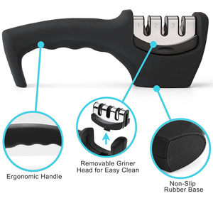 Aiguiseur de couteaux de cuisine réutilisable avec logo personnalisé, OEM ODM, outil d'affûtage manuel pour usage domestique - Product Image 6