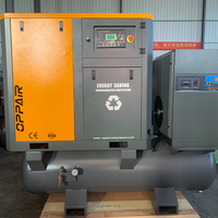 Compresseurs d'air industriels à vis rotative à économie d'énergie profonde 7.5Kw 10HP 7/8/10/12bar pour machine de découpe laser et trieur de couleurs