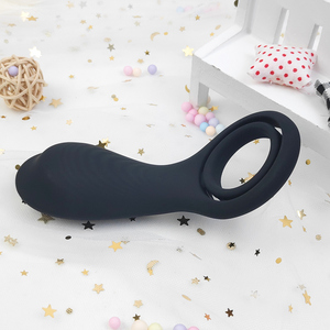 S-HANDE 진동 실리콘 페니스 슬리브 남성용 콕링 - Product Image 5