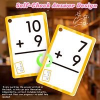 Cartes mémoire mathématiques pour les nombres, imperméables, pour l'école, addition, soustraction, multiplication, division, épaisses, durables, outil éducatif pour enfants