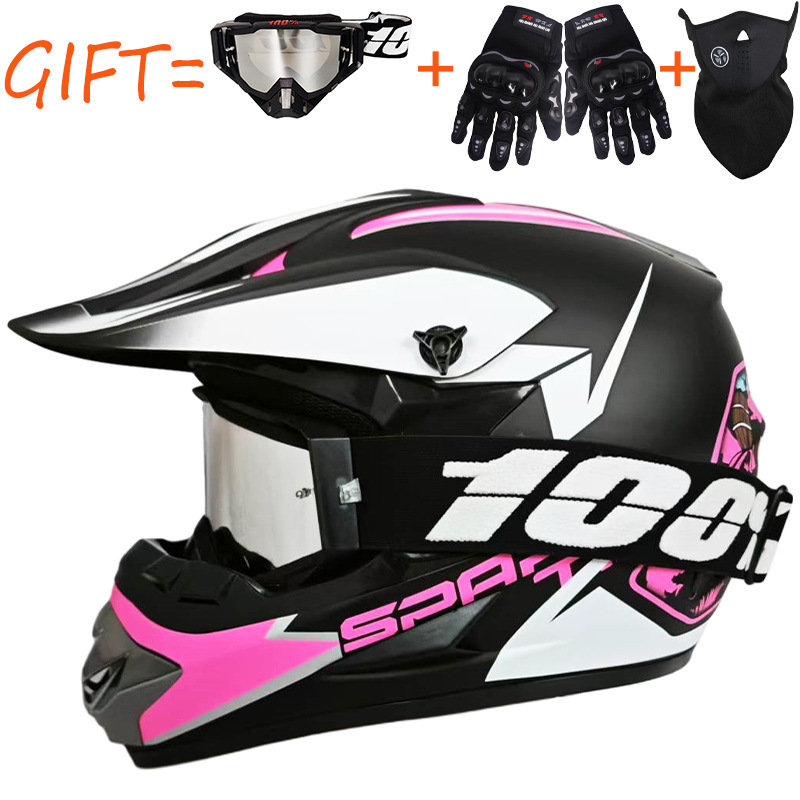 Pink Ghost Head comes with black frame and black nose 100 goggle