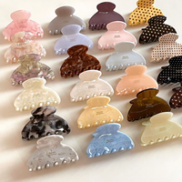 Pince à cheveux en acétate UME personnalisée, petite, durable, écologique, au design sophistiqué en forme d'éventail, idéale pour les coiffures mi-hautes des filles