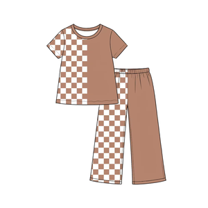 Conjuntos de Pijamas Personalizados para Niñas con Parches, Camiseta de Manga Corta y Pantalones, Atuendos Cómodos e Informales para Estar en Casa - Product Image 4