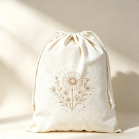 Bolsa de Regalo de Lona Ecológica con Cordón, Diseño de Dibujos Animados, Versátil, Portátil, para Regalos Corporativos y Festivos