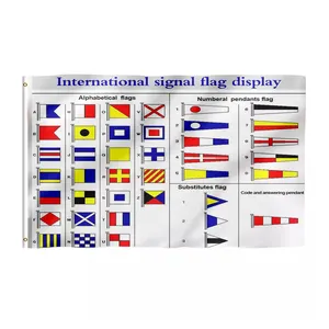 Bendera Huruf Kustom Profesional, Bendera Digital Cetak, Bendera Sinyal Menyelam Internasional Kustom untuk Kapal