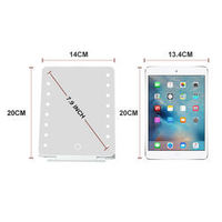 Outil de maquillage en plastique encadré LED Miroir de courtoisie Miroir de table pour cadeau promotionnel
