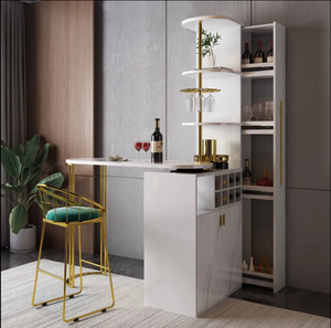 Vitrina de vino multifuncional de lujo para porche, cocina, sala de estar, barra giratoria de pared, mesa y sillas - Product Image 3