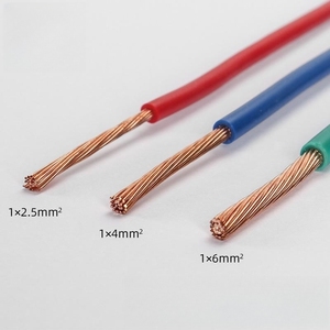 Standar Nasional tembaga inti BVR kawat 1.5/2.5/4/6 persegi dekorasi rumah inti tunggal multi-untai tahan api tembaga lembut - Product Image 4