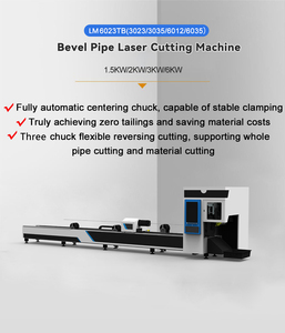 Machine de découpe laser à fibre 1500W-6000W pour tuyaux/tubes métalliques avec commande Cypcut et rail de guidage - Product Image 3