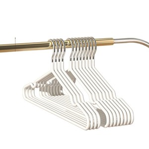 Nanometer Non-Slip 1.2 Cm Thick Stainless Steel Rectangle Hanger For Closet Clothing Single Tier <b>Hook</b> Type - Product Image 5