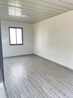 Conteneur de garage modulaire plat de 20 pieds et 40 pieds, structure en acier préfabriquée pour camp de travailleurs, bureau, toilettes, stockage et stationnement