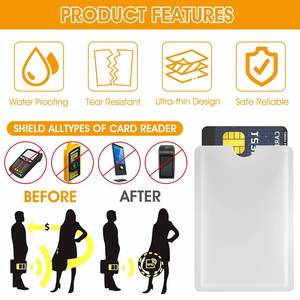 Fundas Protectoras para Tarjetas de Crédito de Aluminio con Logotipo Personalizado, Bloqueador de Señal, 6.1x9.3CM, Bogia - Product Image 3